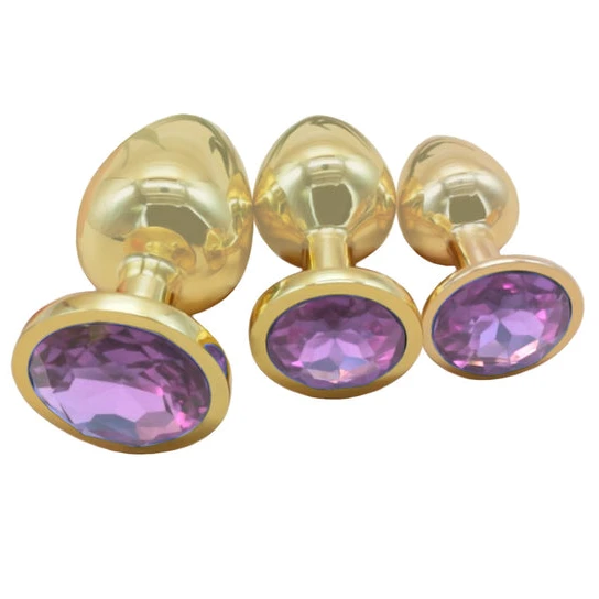 Gold Anal Toy Jeweled Plug PerformanceBoost 8290