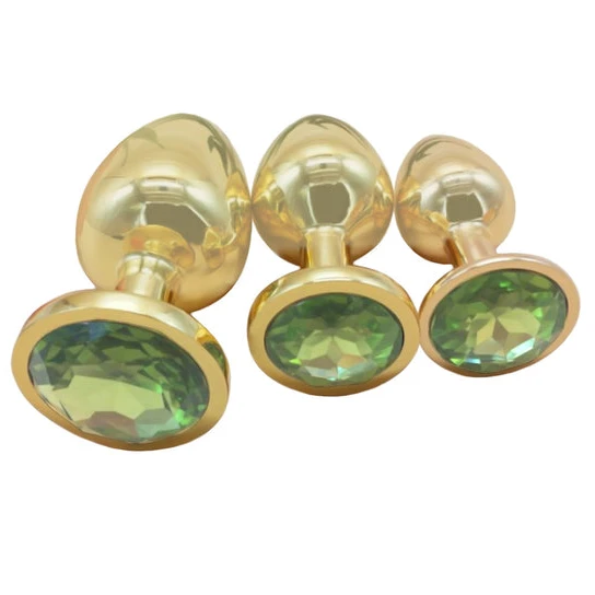 Gold Anal Toy Jeweled Plug PerformanceBoost 8290