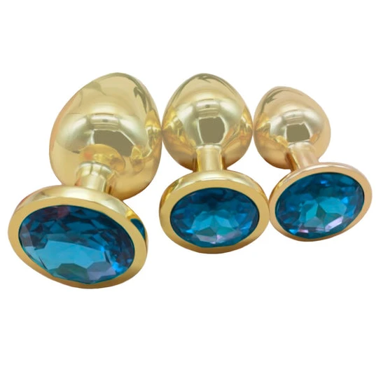 Gold Anal Toy Jeweled Plug PerformanceBoost 8290