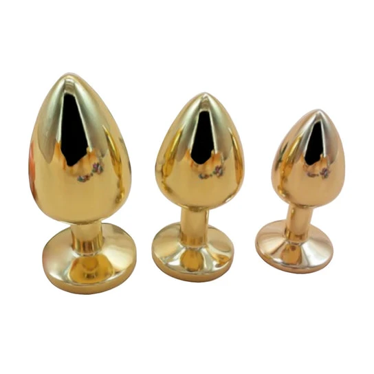 Gold Anal Toy Jeweled Plug PerformanceBoost 8290