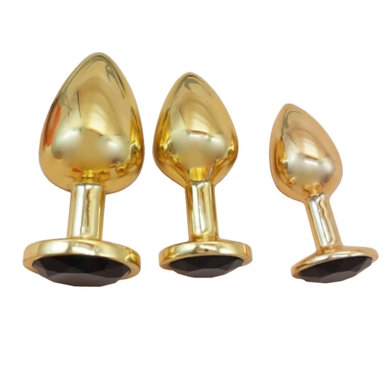 Gold Anal Toy Jeweled Plug PerformanceBoost 8290