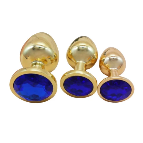 Gold Anal Toy Jeweled Plug PerformanceBoost 8290