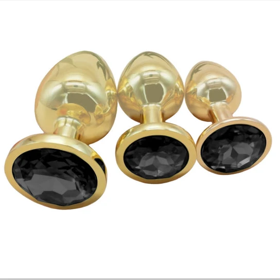 Gold Anal Toy Jeweled Plug PerformanceBoost 8290