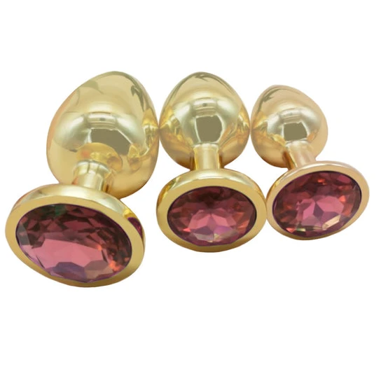 Gold Anal Toy Jeweled Plug PerformanceBoost 8290