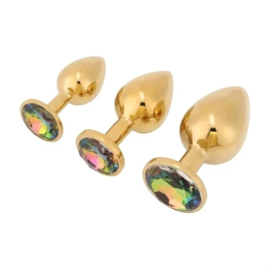 Gold Sex Toy Anal Kit (3 Piece) PerfectFit 3465