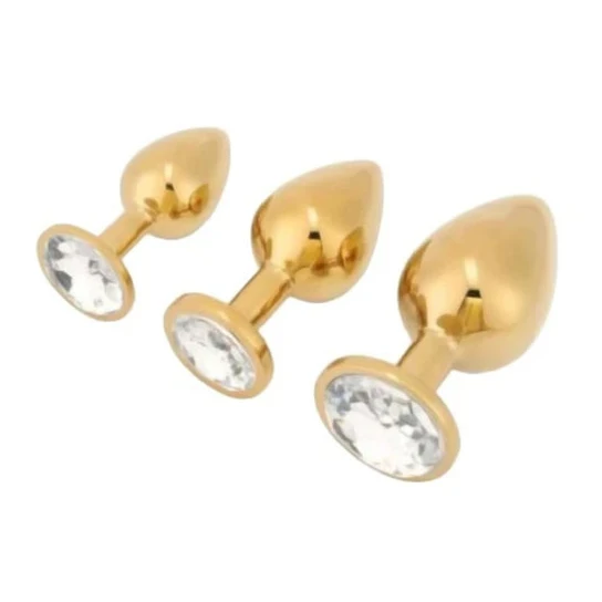 Gold Sex Toy Anal Kit (3 Piece) PerfectFit 3465