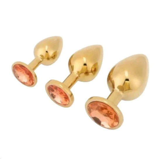 Gold Sex Toy Anal Kit (3 Piece) PerfectFit 3465