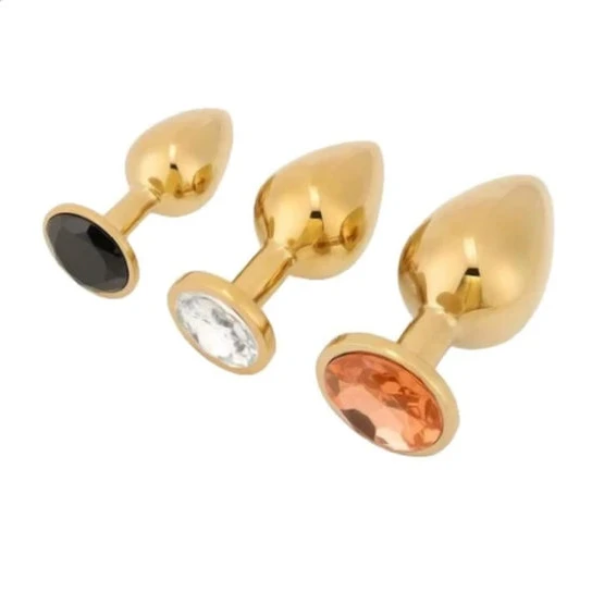 Gold Sex Toy Anal Kit (3 Piece) PerfectFit 3465