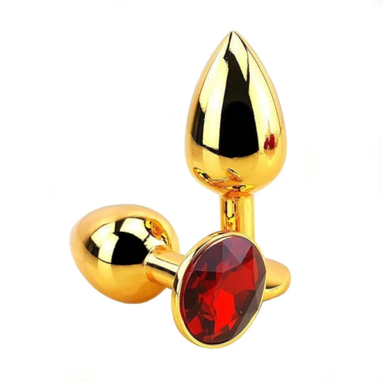 Golden Bedazzled Jeweled Plug Sensual 3389