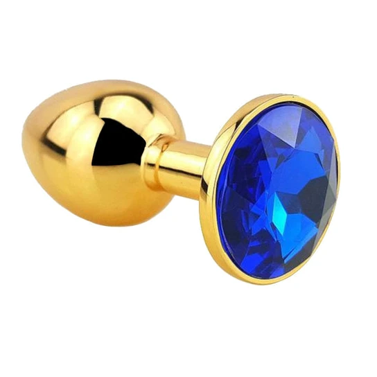 Golden Bedazzled Jeweled Plug Sensual 3389