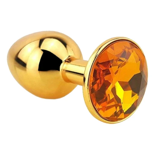 Golden Bedazzled Jeweled Plug Sensual 3389