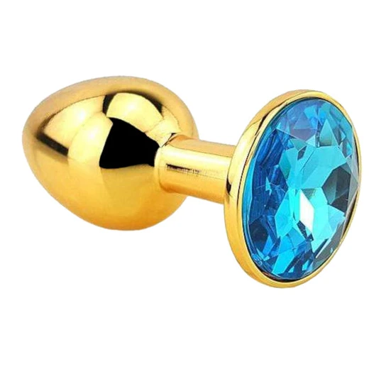 Golden Bedazzled Jeweled Plug Sensual 3389