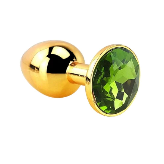 Golden Bedazzled Jeweled Plug Sensual 3389