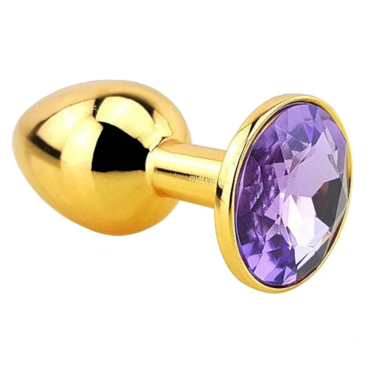 Golden Bedazzled Jeweled Plug Sensual 3389