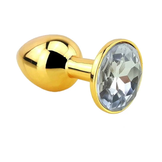 Golden Bedazzled Jeweled Plug Sensual 3389