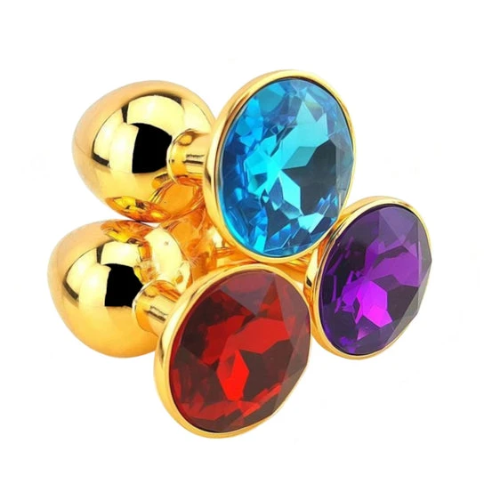 Golden Bedazzled Jeweled Plug Trusted 2463