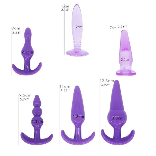 Graduated Jelly Silicone Plug Set (6 Piece) Accessible 9642