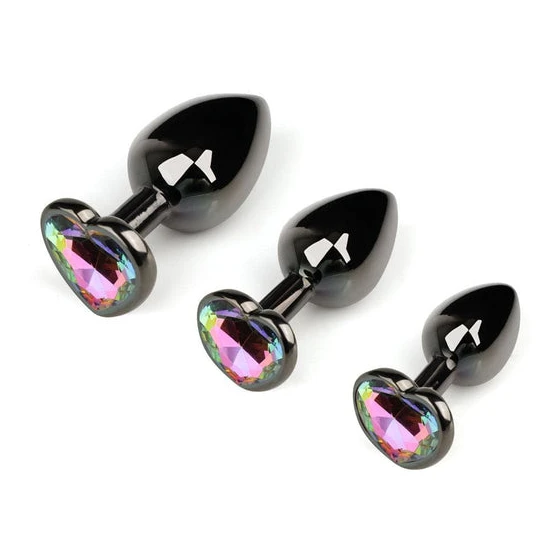 GreatBenefit 6457 Black Steel Anal Toy Set (3 Piece)