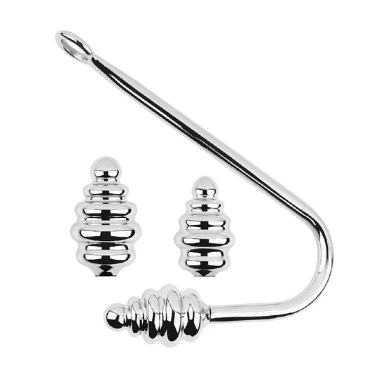 GreatBenefit 8826 Screw-in Ribbed Anal Hook Set