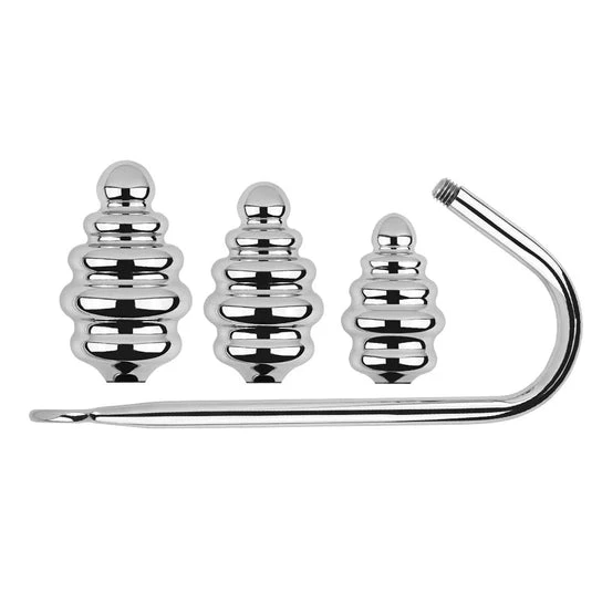 GreatBenefit 8826 Screw-in Ribbed Anal Hook Set