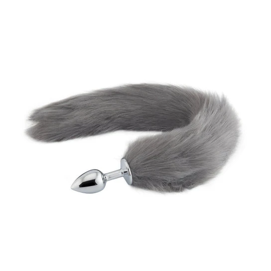 Grey Fox Metal Tail, 18" Elegant 9180