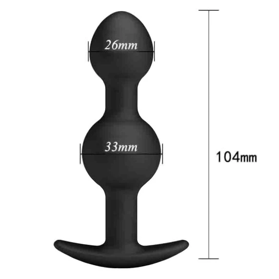 Innovative 2458 Black Bead Silicone String Anal Toy