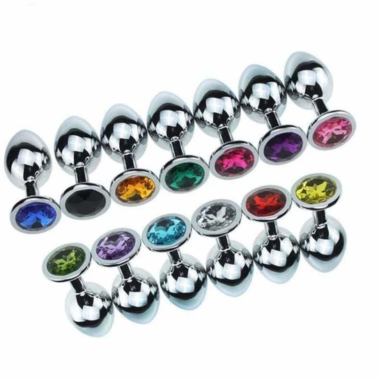 Innovative 2823 Elegant Gemmed Steel Plug