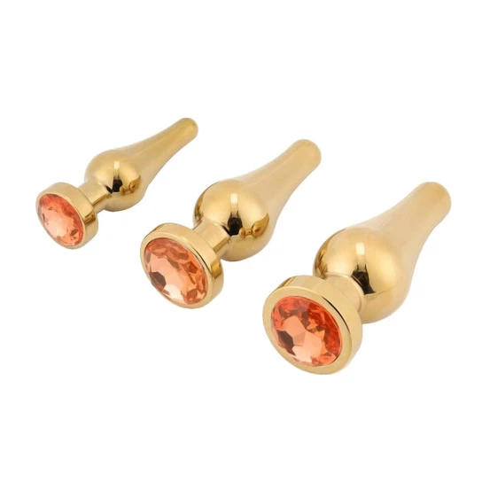 Innovative 4206 Tapered Gold Anal Jewel Starter Kit (3 Piece)