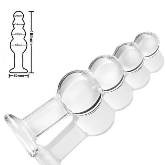 Innovative 4314 Large Glass Anal Beaded Toy