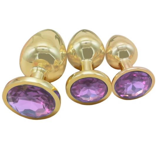 Innovative 5209 Gold Anal Toy Jeweled Plug