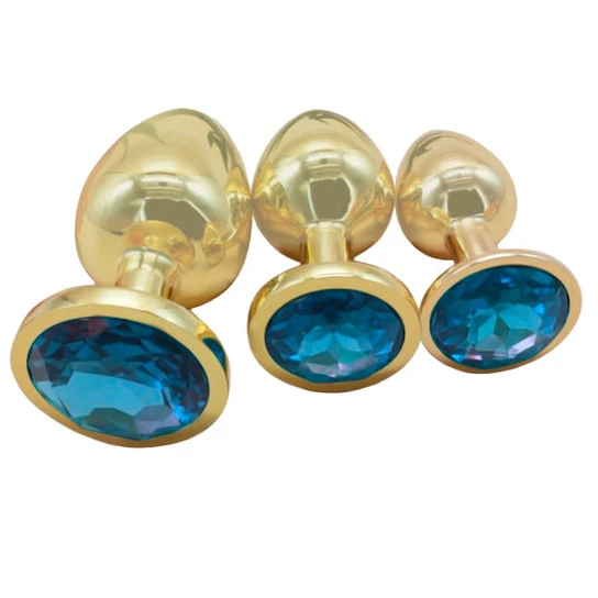 Innovative 5209 Gold Anal Toy Jeweled Plug