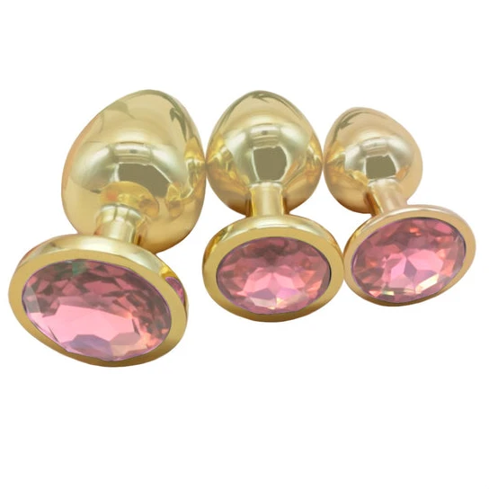 Innovative 5209 Gold Anal Toy Jeweled Plug