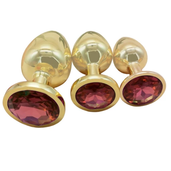 Innovative 5209 Gold Anal Toy Jeweled Plug