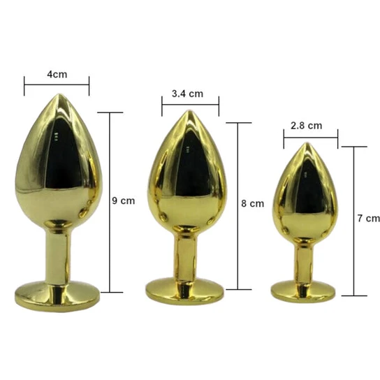 Innovative 5209 Gold Anal Toy Jeweled Plug