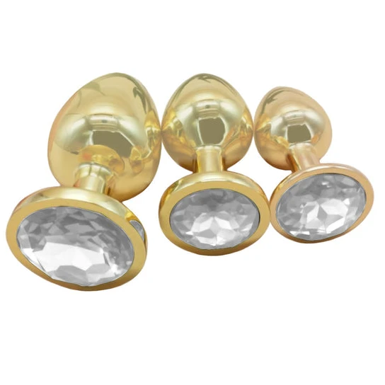 Innovative 5209 Gold Anal Toy Jeweled Plug