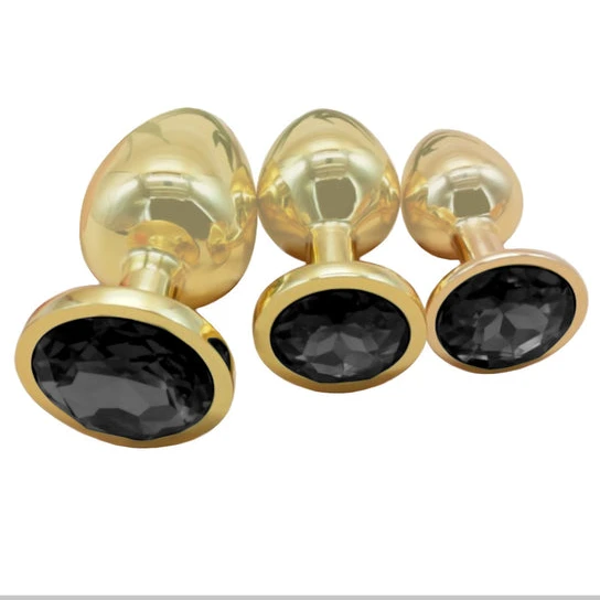 Innovative 5209 Gold Anal Toy Jeweled Plug