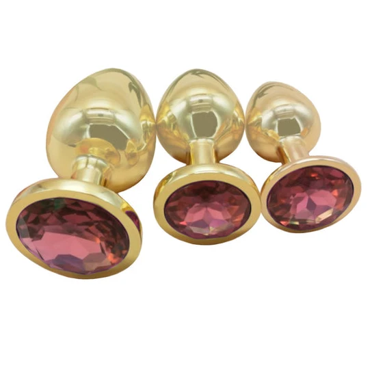 Innovative 5209 Gold Anal Toy Jeweled Plug