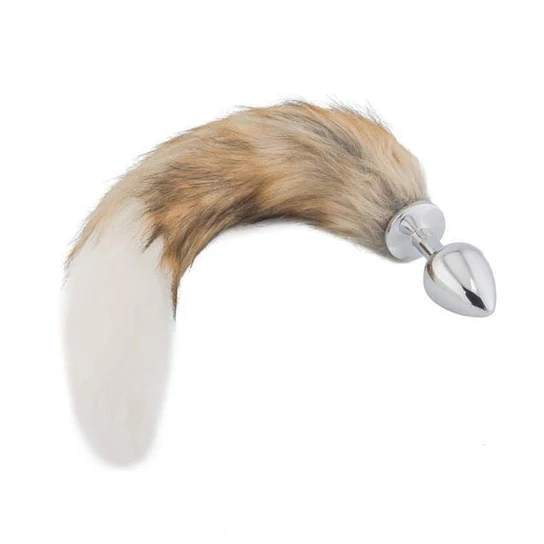 Innovative 6913 Brown with White Cat Metal Tail, 18
