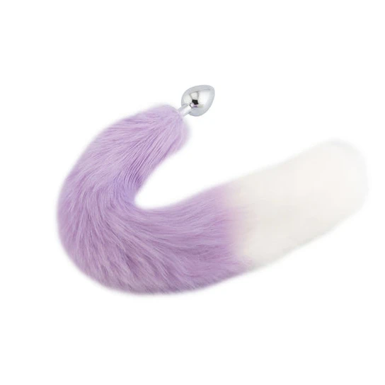 Innovative 8547 Purple with White Fox Metal Tail, 18"