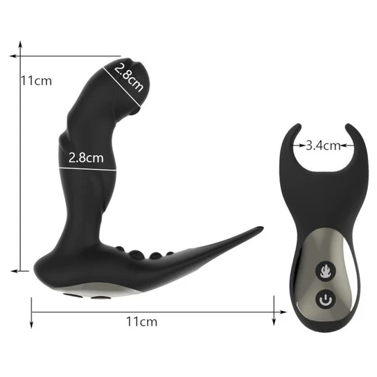 Innovative 8637 Heating Vibrating Anal Rolling Ball Prostate Massager