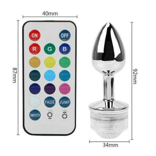 LED RGB Anal Remote Plug DiscreetChoice 305