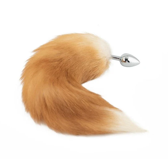 Orange Metal Fox Anal Tail 16" AllNight 8606