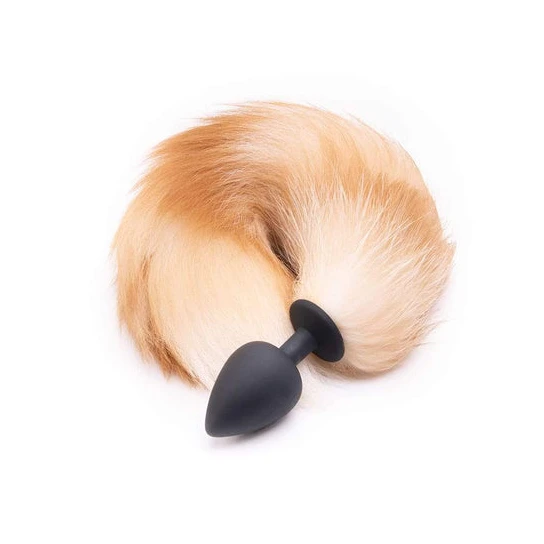 Orange Silicone Fox Tail Plug 16