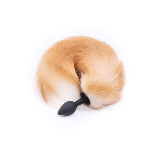 Orange Silicone Fox Tail Plug 16