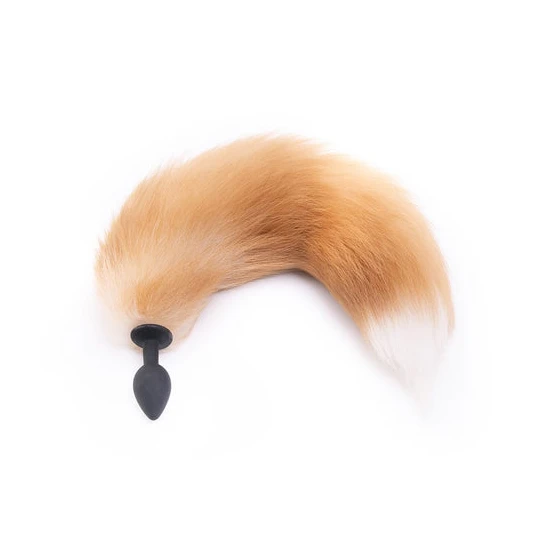 Orange Silicone Fox Tail Plug 16