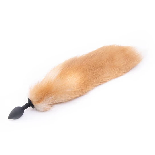 Orange Silicone Fox Tail Plug 16