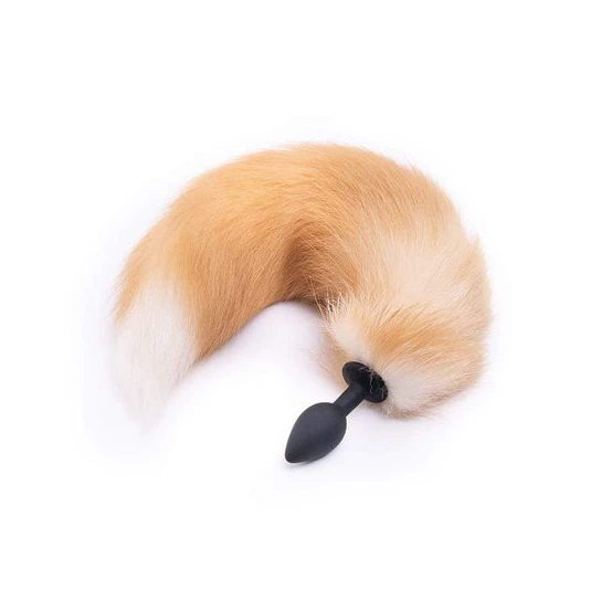 Orange Silicone Fox Tail Plug 16