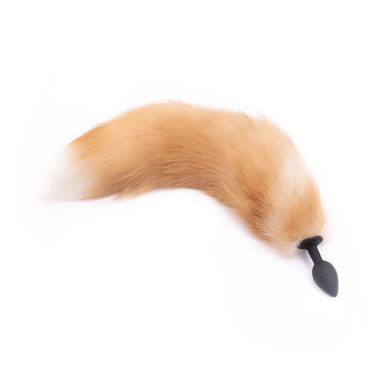 Orange Silicone Fox Tail Plug 16