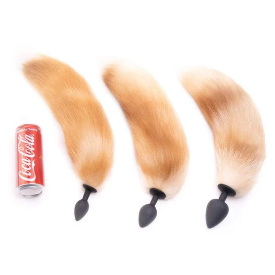 Orange Silicone Fox Tail Plug 16