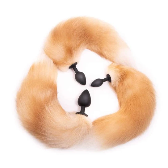 Orange Silicone Fox Tail Plug 16